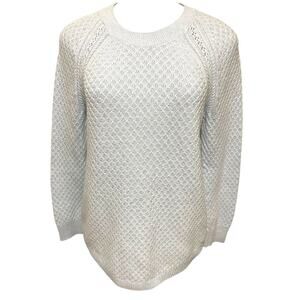 Medium Loft Light Blue Womens Soft Pullover Sweater Cotton